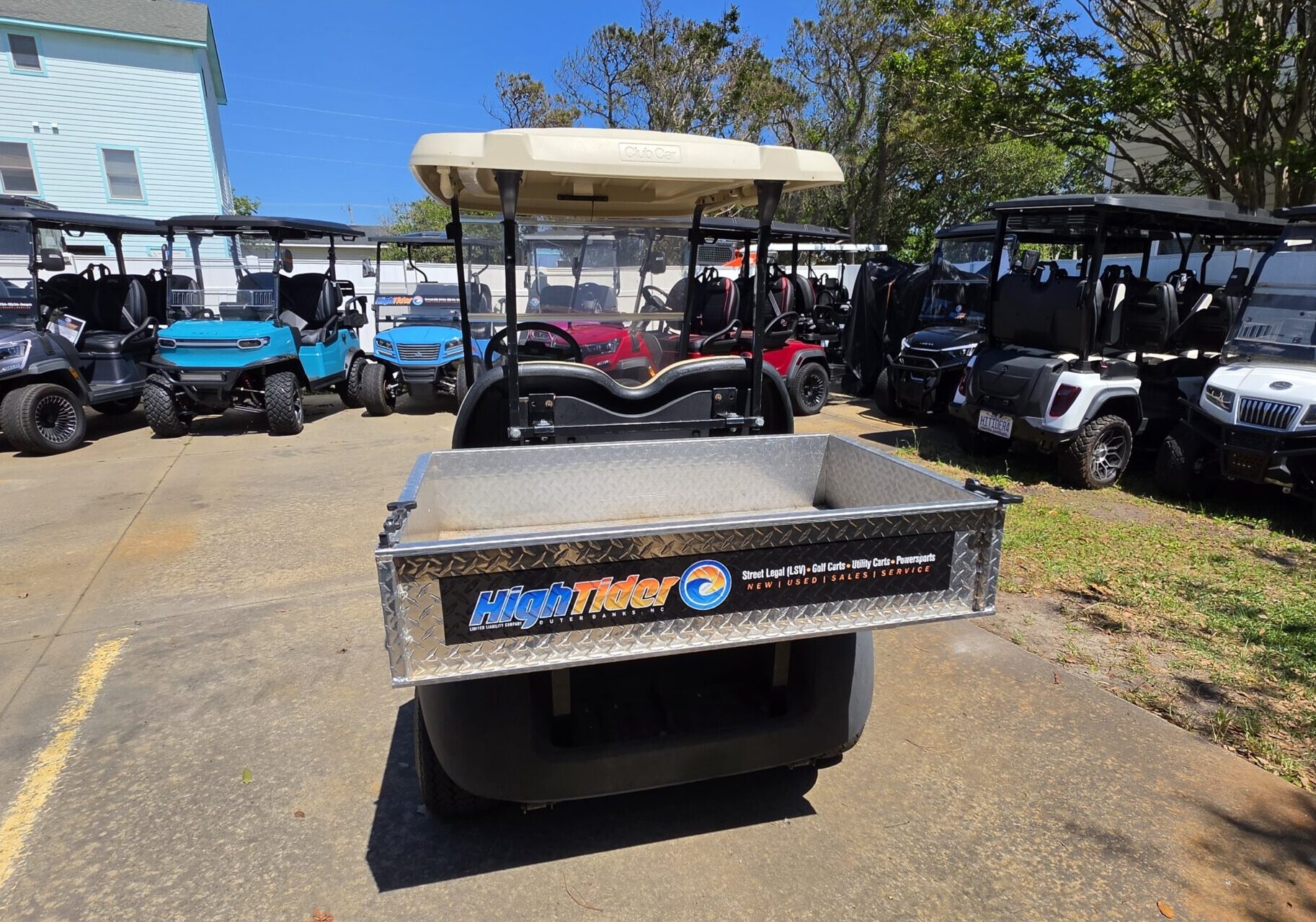 2007 Club Car Tan 2 Seater with Utility Bed